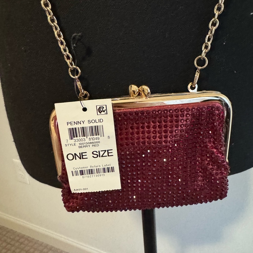 INC International Concepts Red Sparkly Clutch